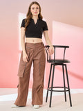 Classic Chocolate Brown Cargo Trouser