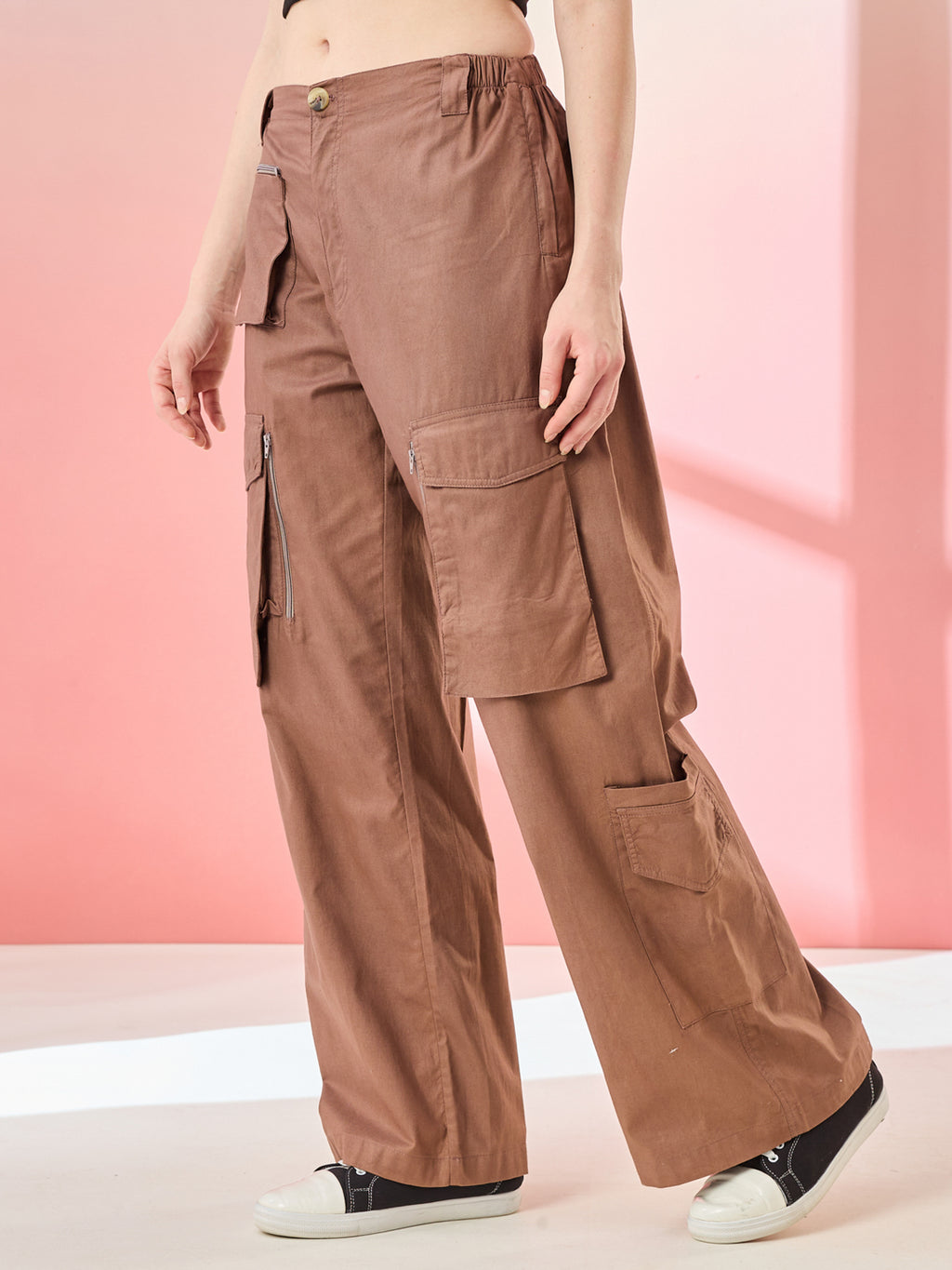 Classic Chocolate Brown Cargo Trouser