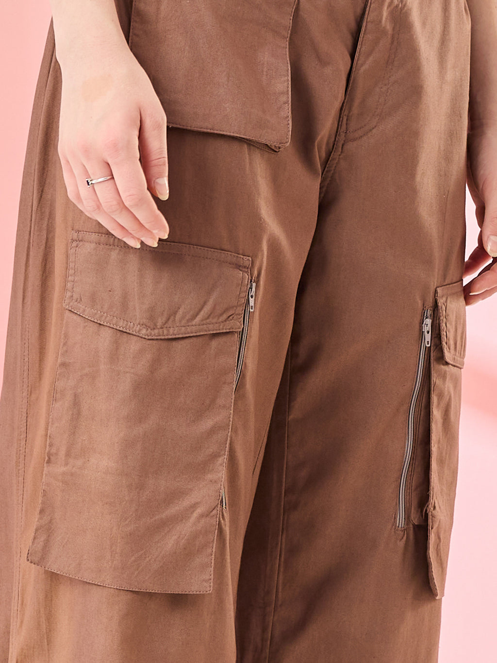 Classic Chocolate Brown Cargo Trouser