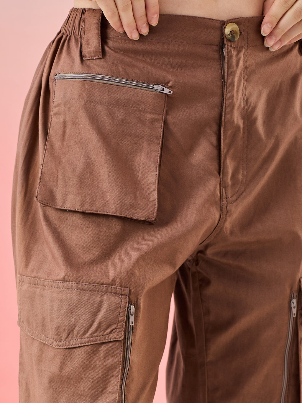 Classic Chocolate Brown Cargo Trouser