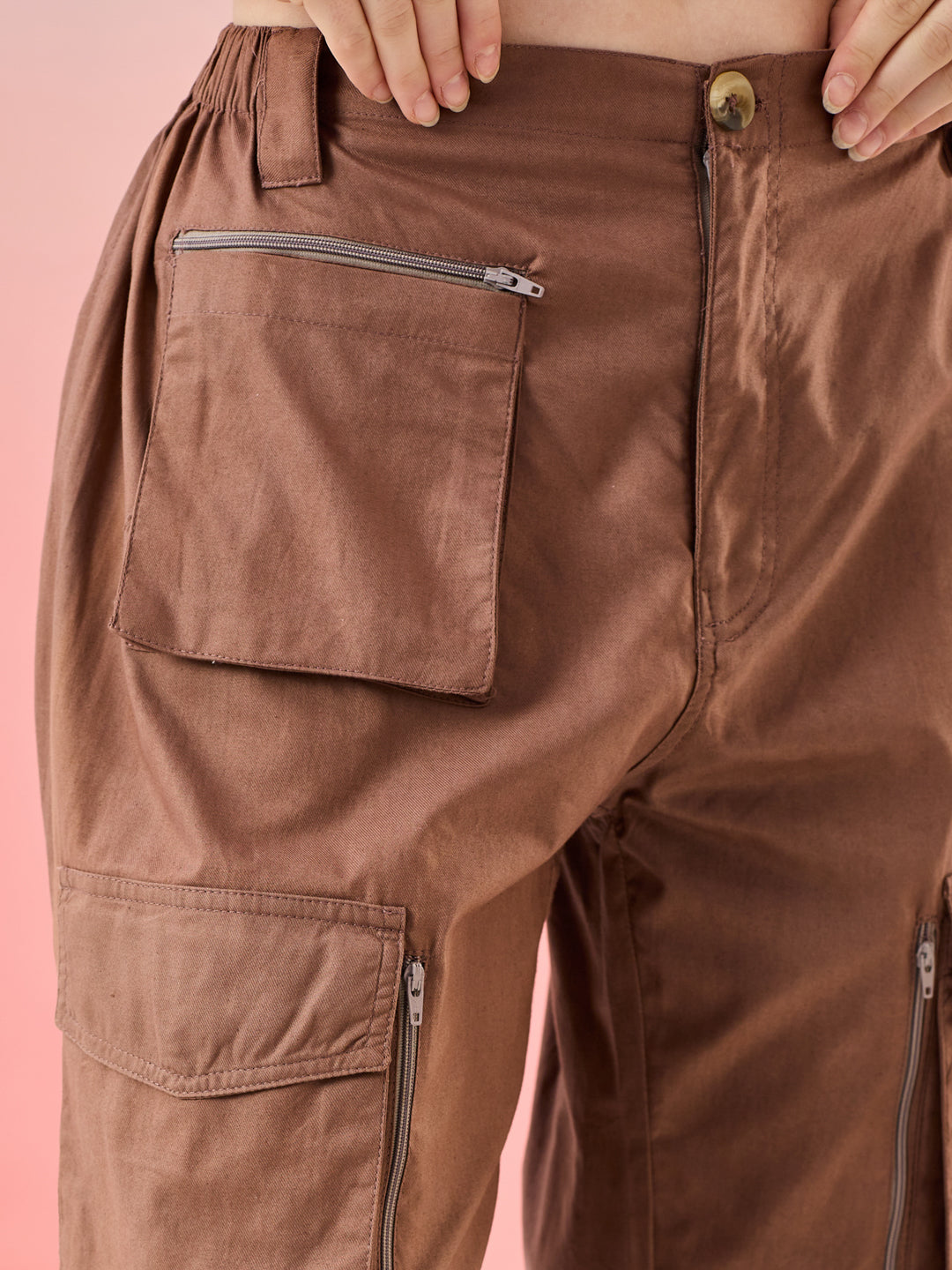 Classic Chocolate Brown Cargo Trouser