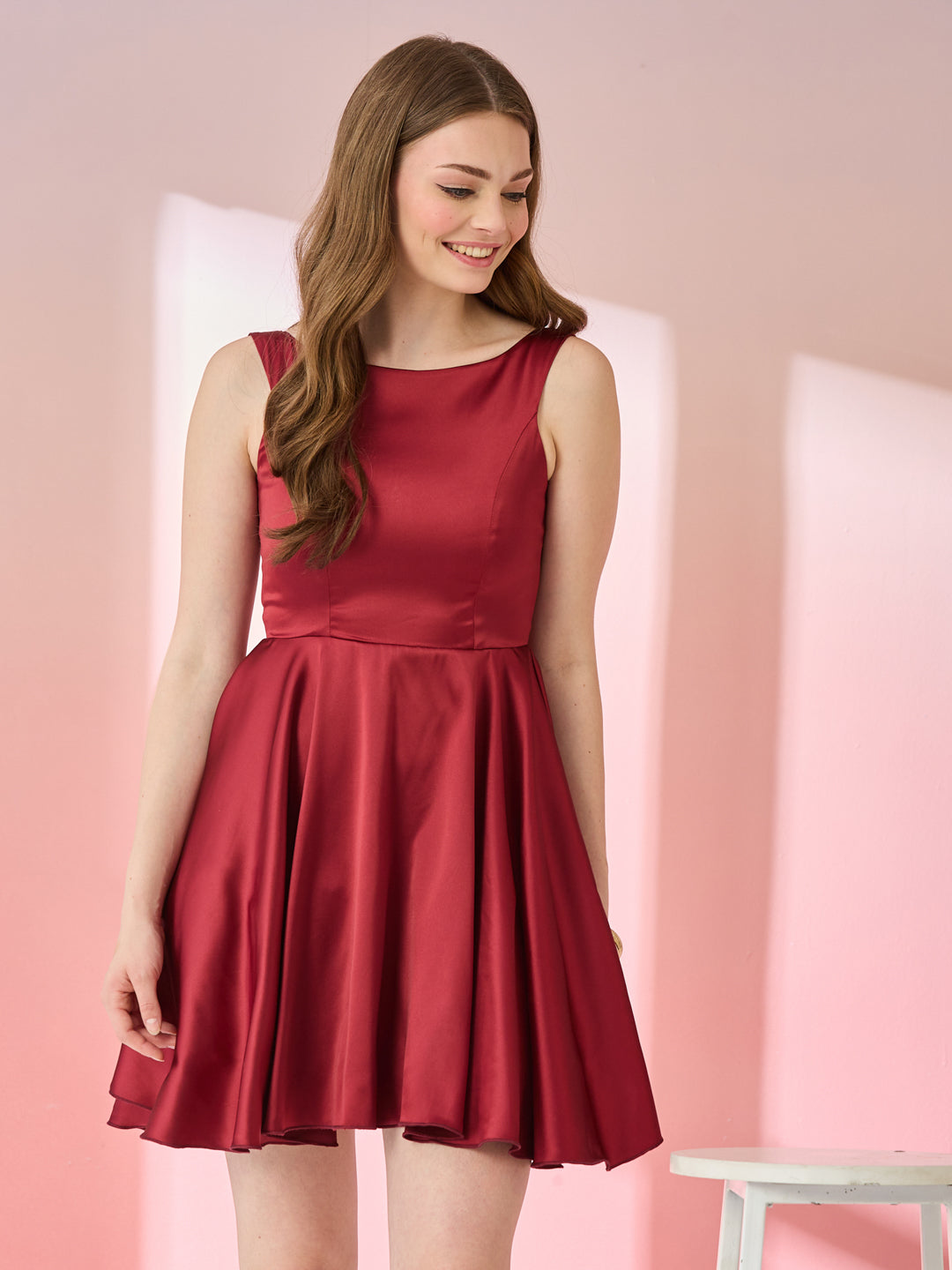 Grace Boat Neck Mini Dress
