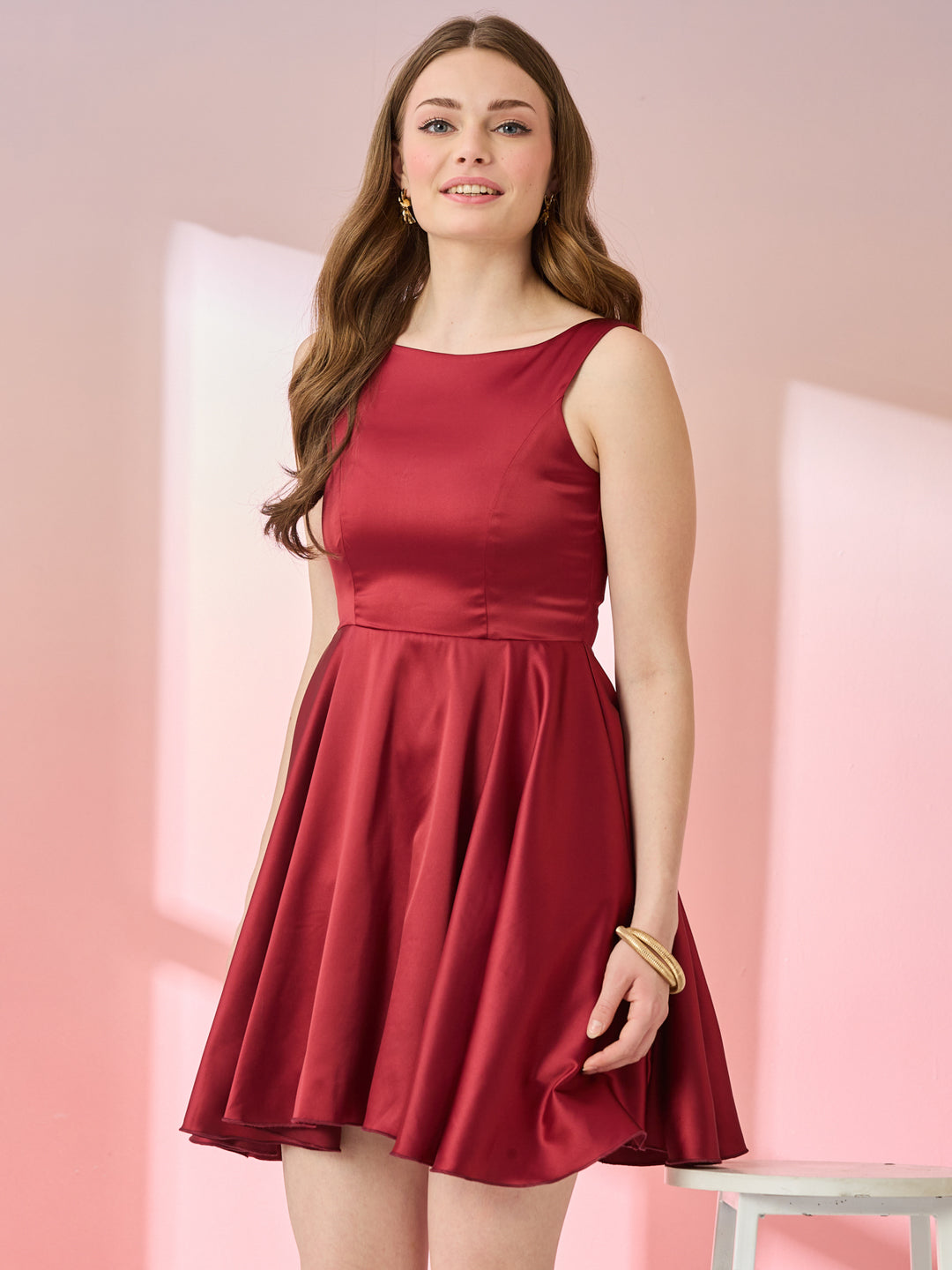 Grace Boat Neck Mini Dress
