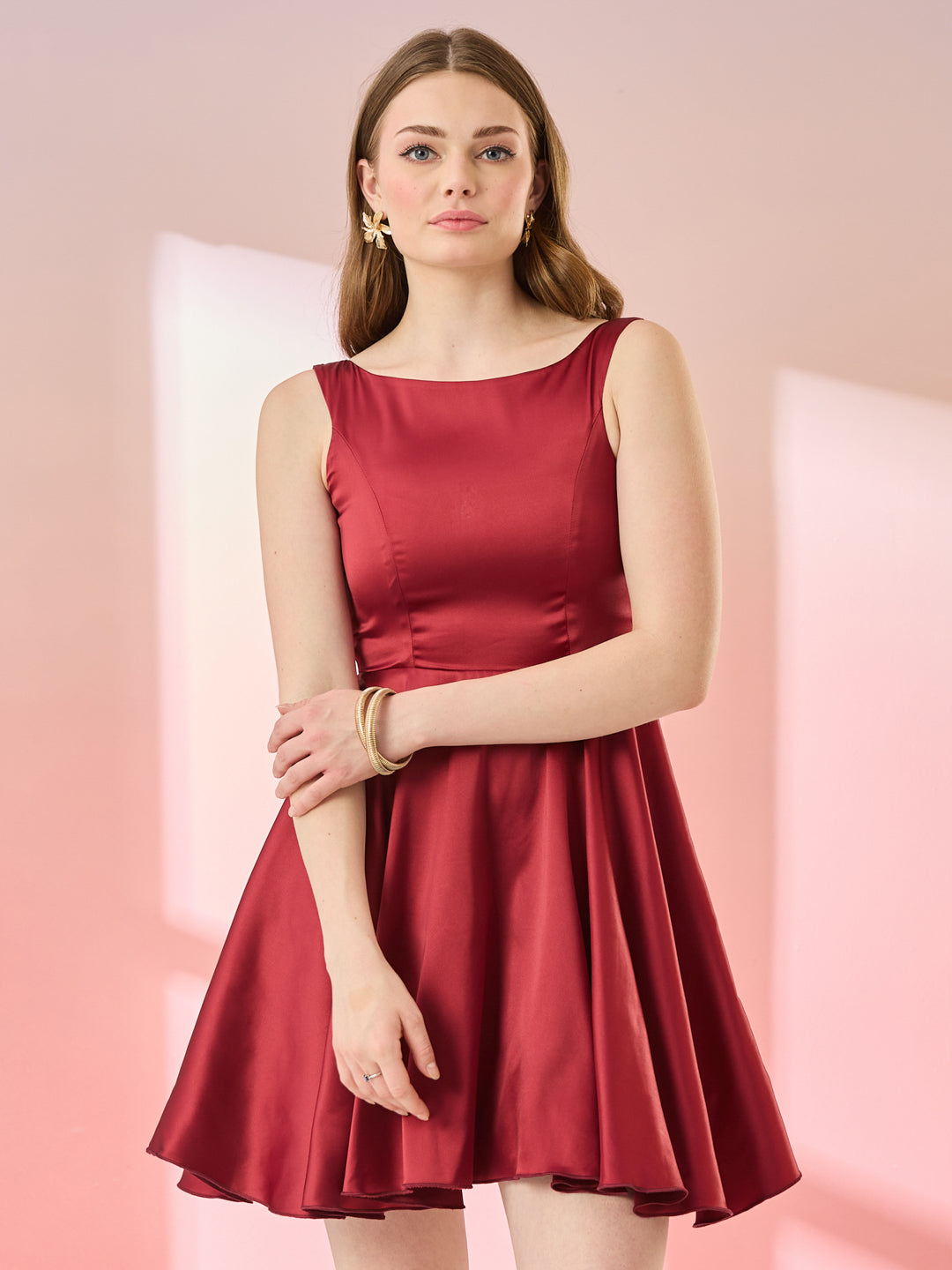 Grace Boat Neck Mini Dress
