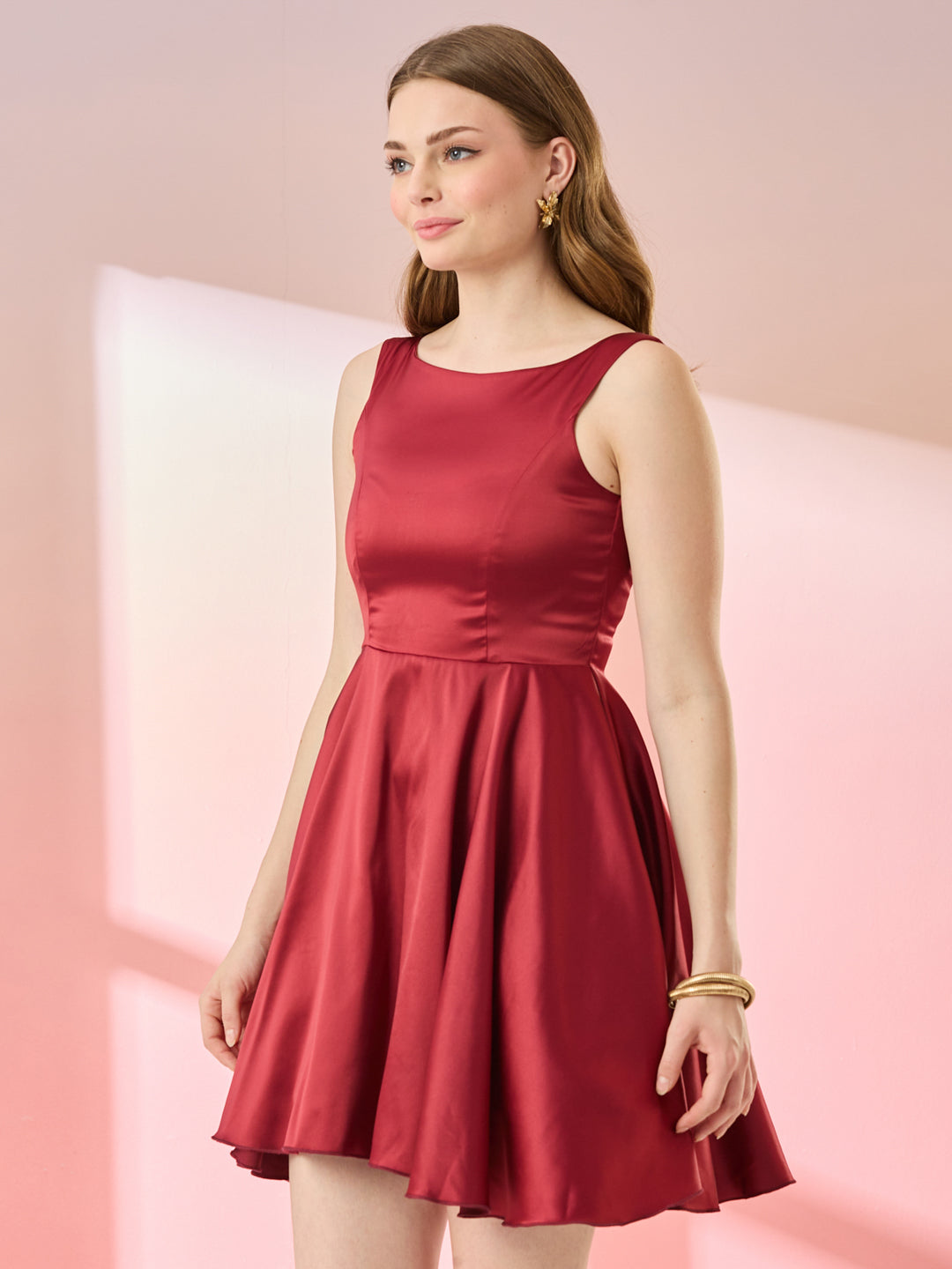 Grace Boat Neck Mini Dress
