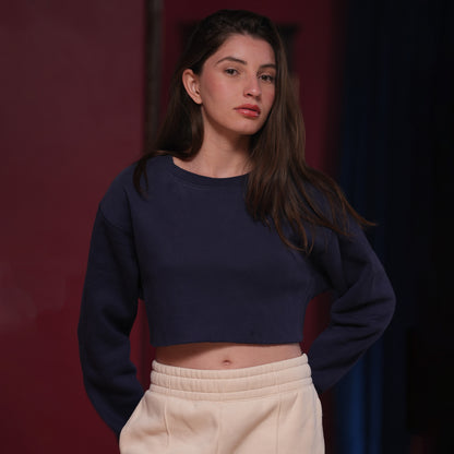 Blue Knit Pull Over Sweater