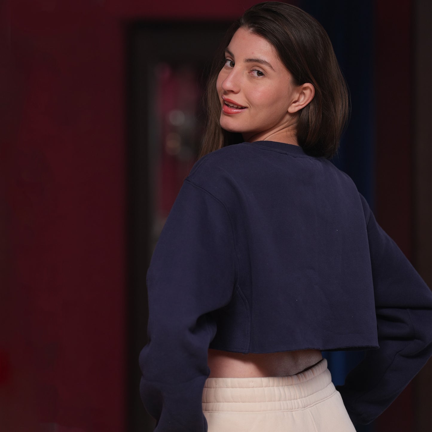 Blue Knit Pull Over Sweater