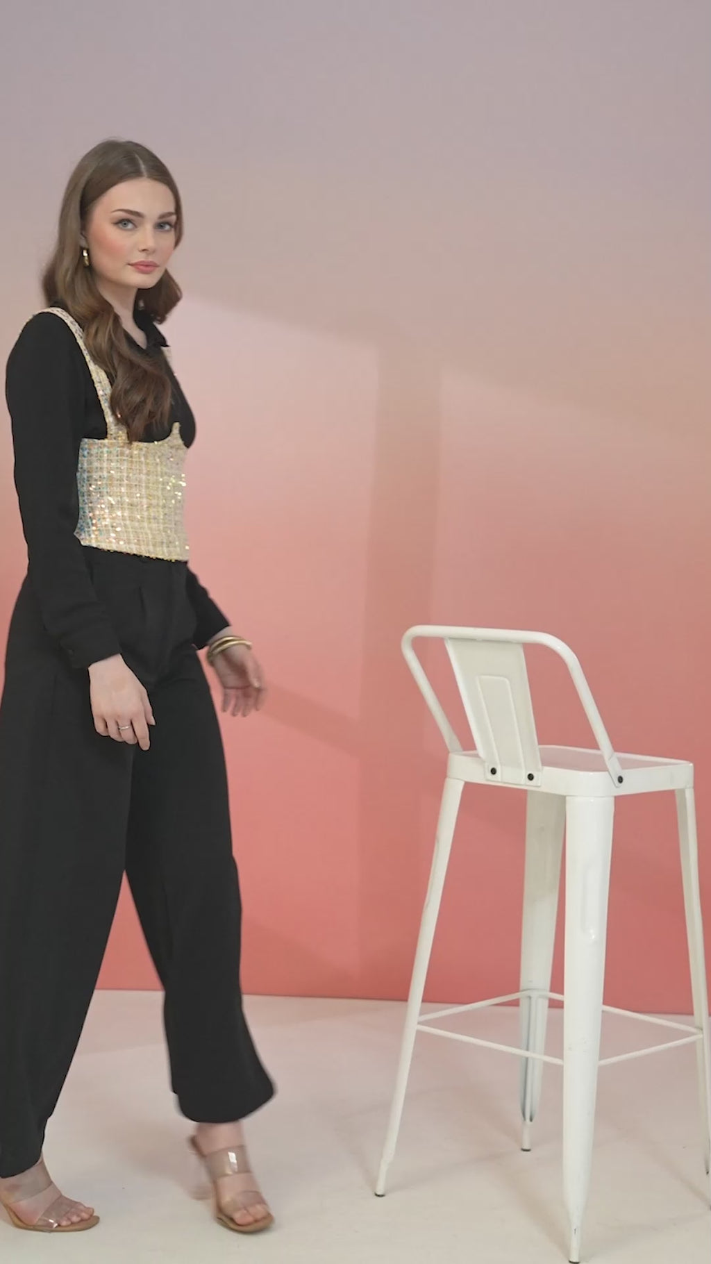 Spotlight Sequin Corset Top