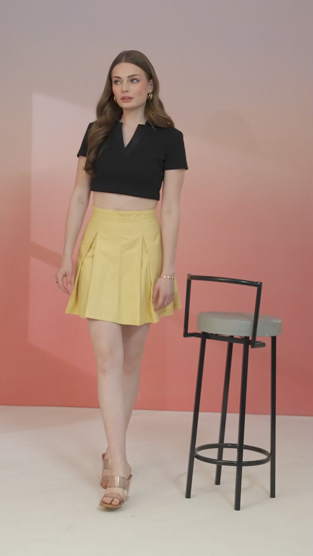 Varsity Box Pleat Skirt